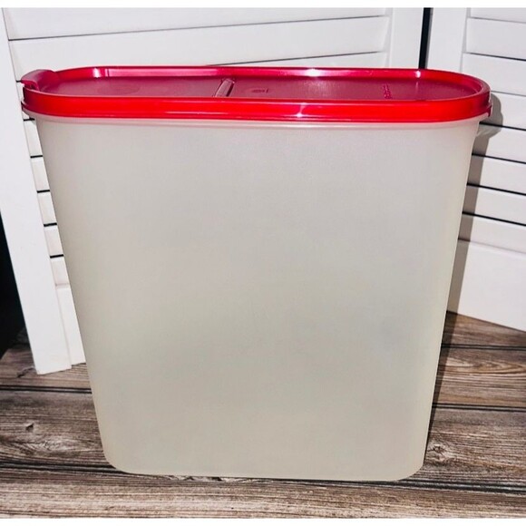 Tupperware #2239B-1 Modular Mates Cereal Keeper Container W/Lid RED - Picture 2 of 3